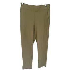 Rachel Zoe Relaxed Fit Versatile Wear Stretch Taper Pants Pocket Tan Size Medium